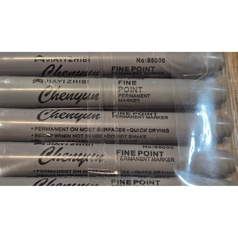 Chenyun 12 Pack Fine Point Permanent Markers Multicolor Quick Drying No 95000 - Picture 3 of 3